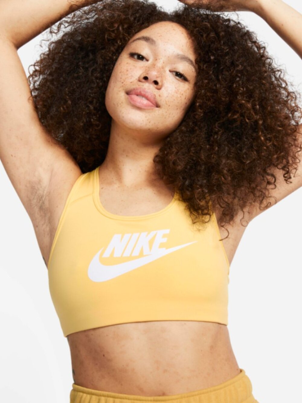 Nike Yellow Logo Sports Bra